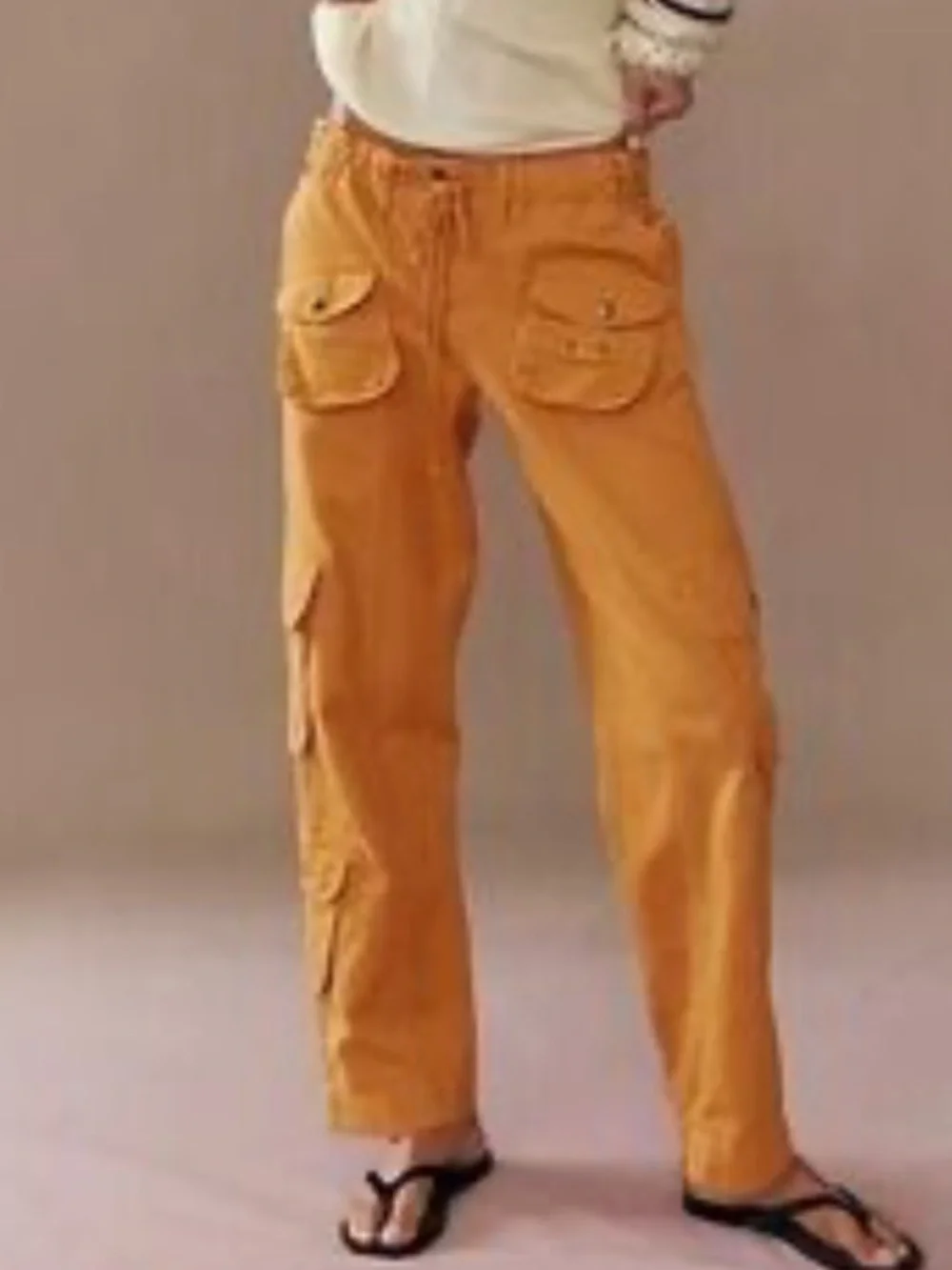 FREE PEOPLE TAHITI CARGO PANTS IN CALIFORNIA POPPY BRAND NEW WITH TAGS SZ SMALL